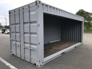 中古20ft　ドライスチールコンテナ　フルサイドシャッター付き【北陸】