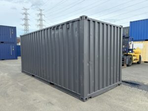 中古20ft　左パネル3mシャッター付きコンテナ