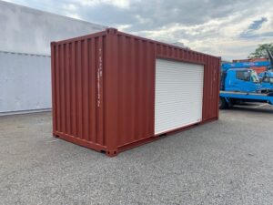 中古20ft ドライスチールコンテナ 左パネル3mシャッター付き　　TKCU2629132