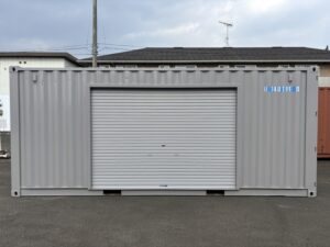 【東北】中古20ft　左パネル3mシャッター付きコンテナ【U1401910】