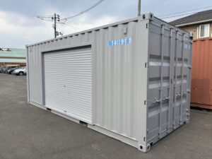 【東北】中古20ft　左パネル3mシャッター付きコンテナ【U1401910】